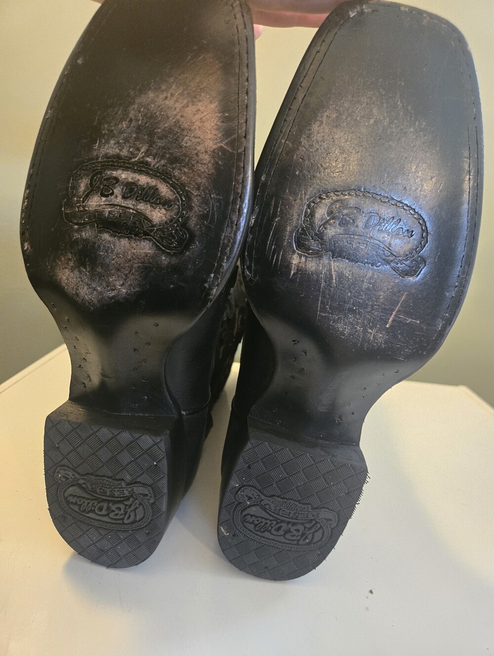 J.B. Dillon Womens Black Sequined Western Boots Size 10 - Picture 4 of 4